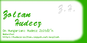 zoltan hudecz business card